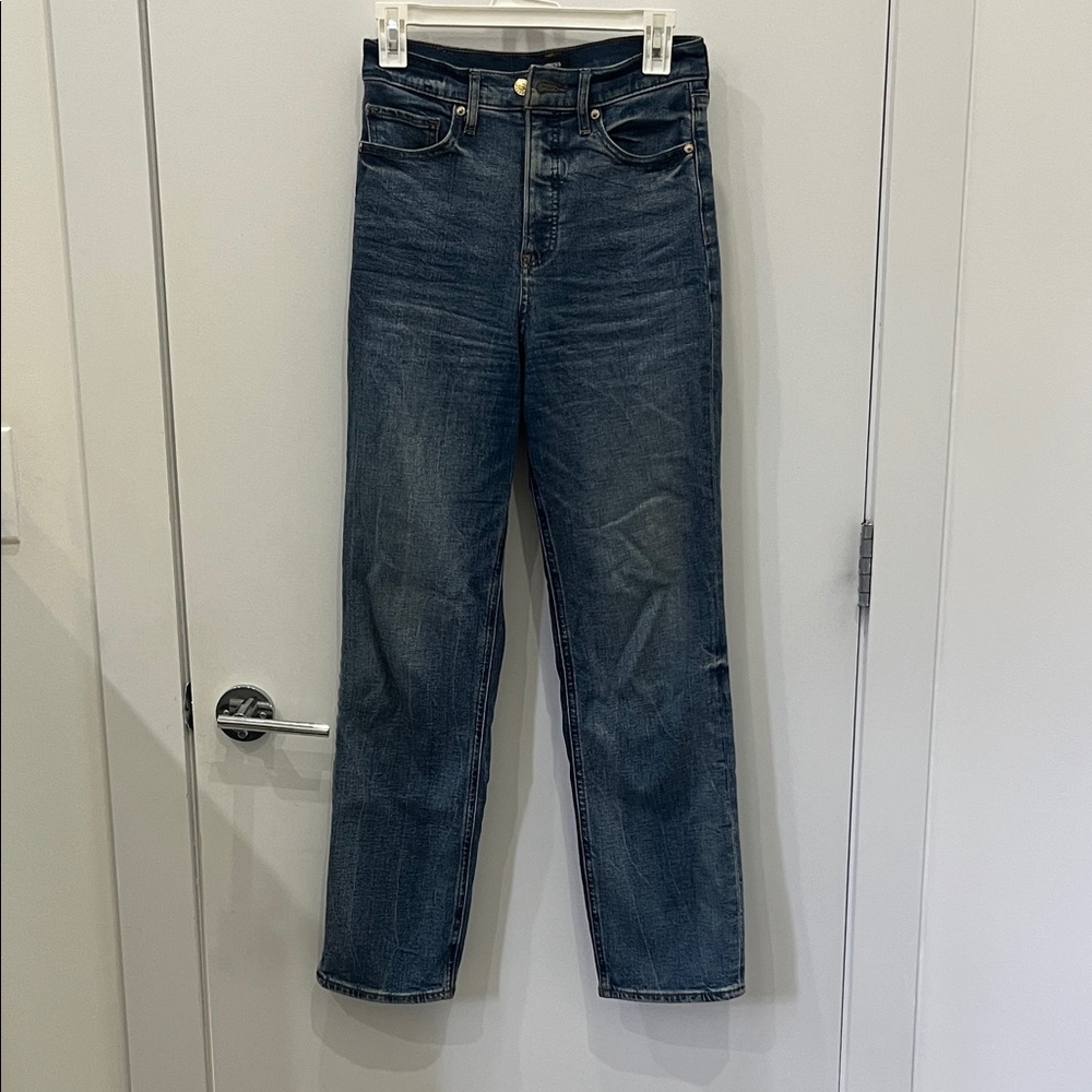 Express Modern Straight Super High Rise Jeans